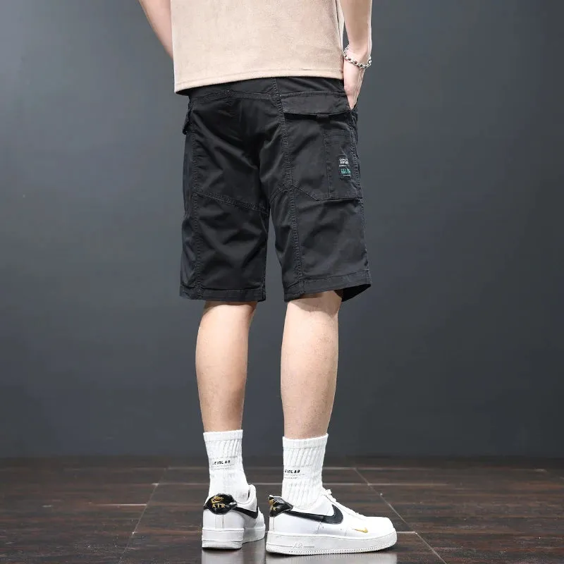 Aidase Washed Cotton Retro Summer American Heavyweight Workwear Shorts Men Blank Basic Slim Fit Casual Cargo Half Pants Cool Youth Male