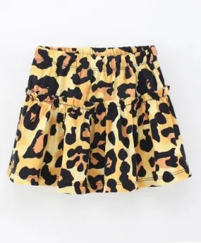 Animal Print Skirt - Yellow