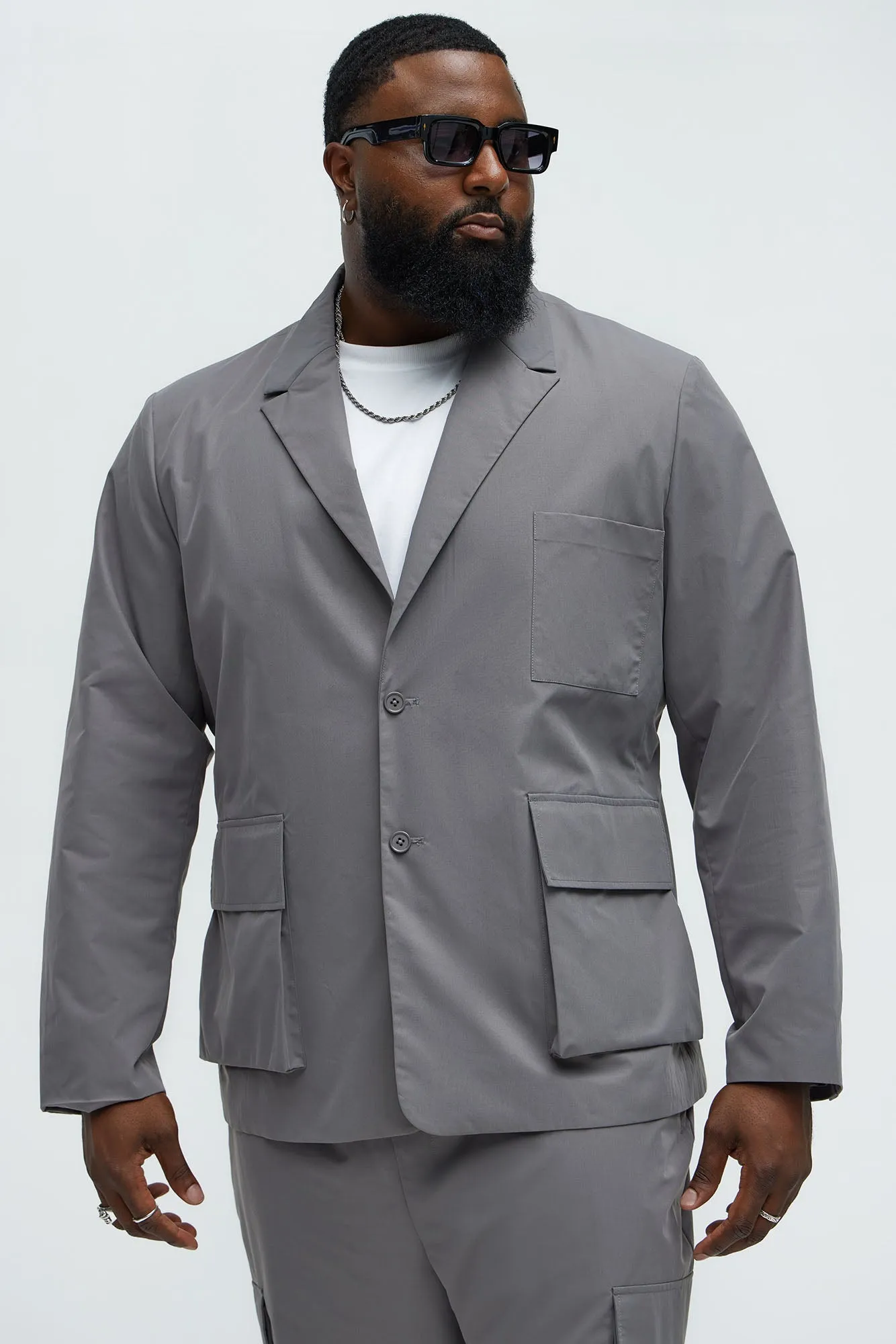 Ansel Tech Blazer - Charcoal