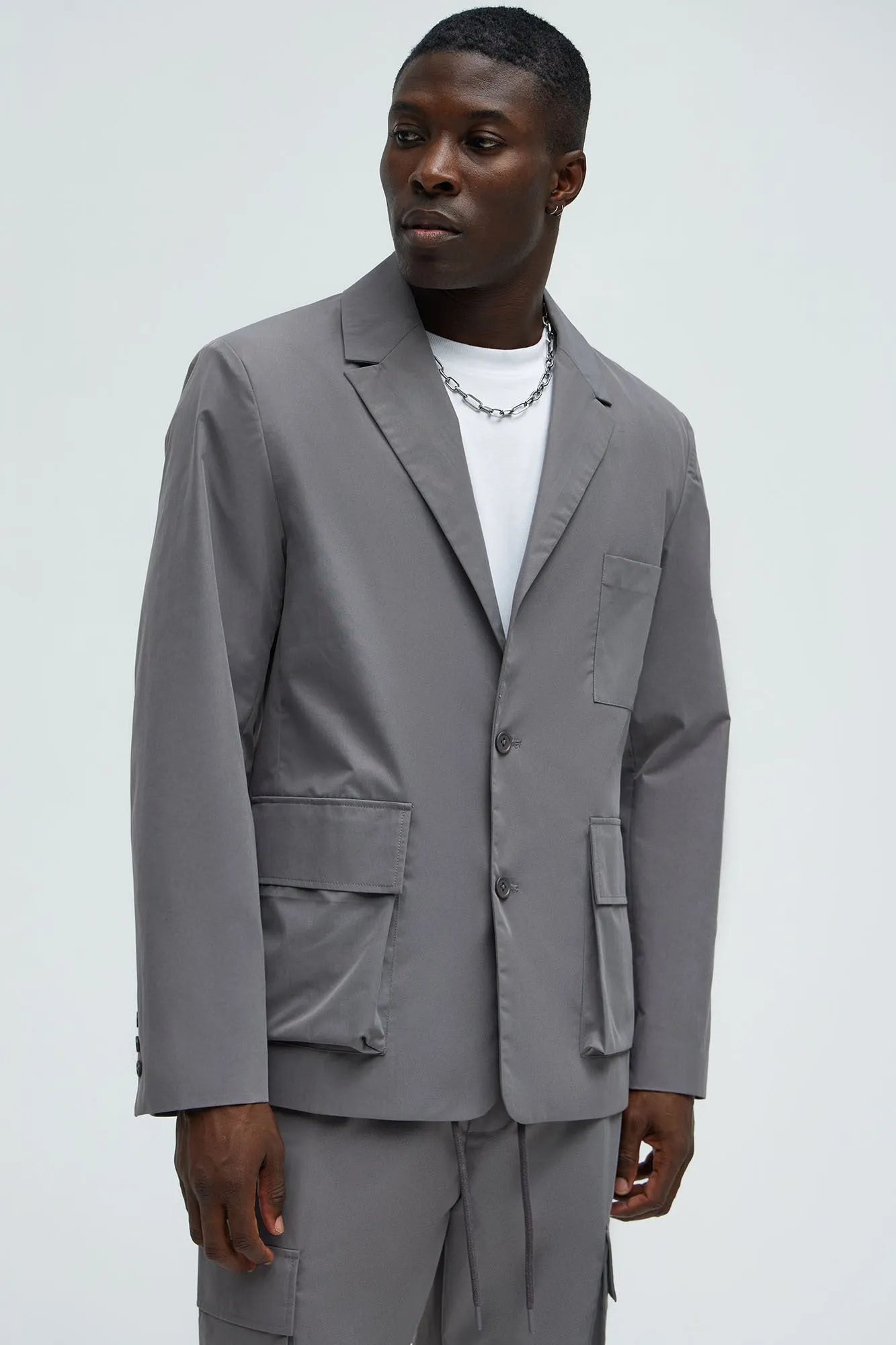 Ansel Tech Blazer - Charcoal