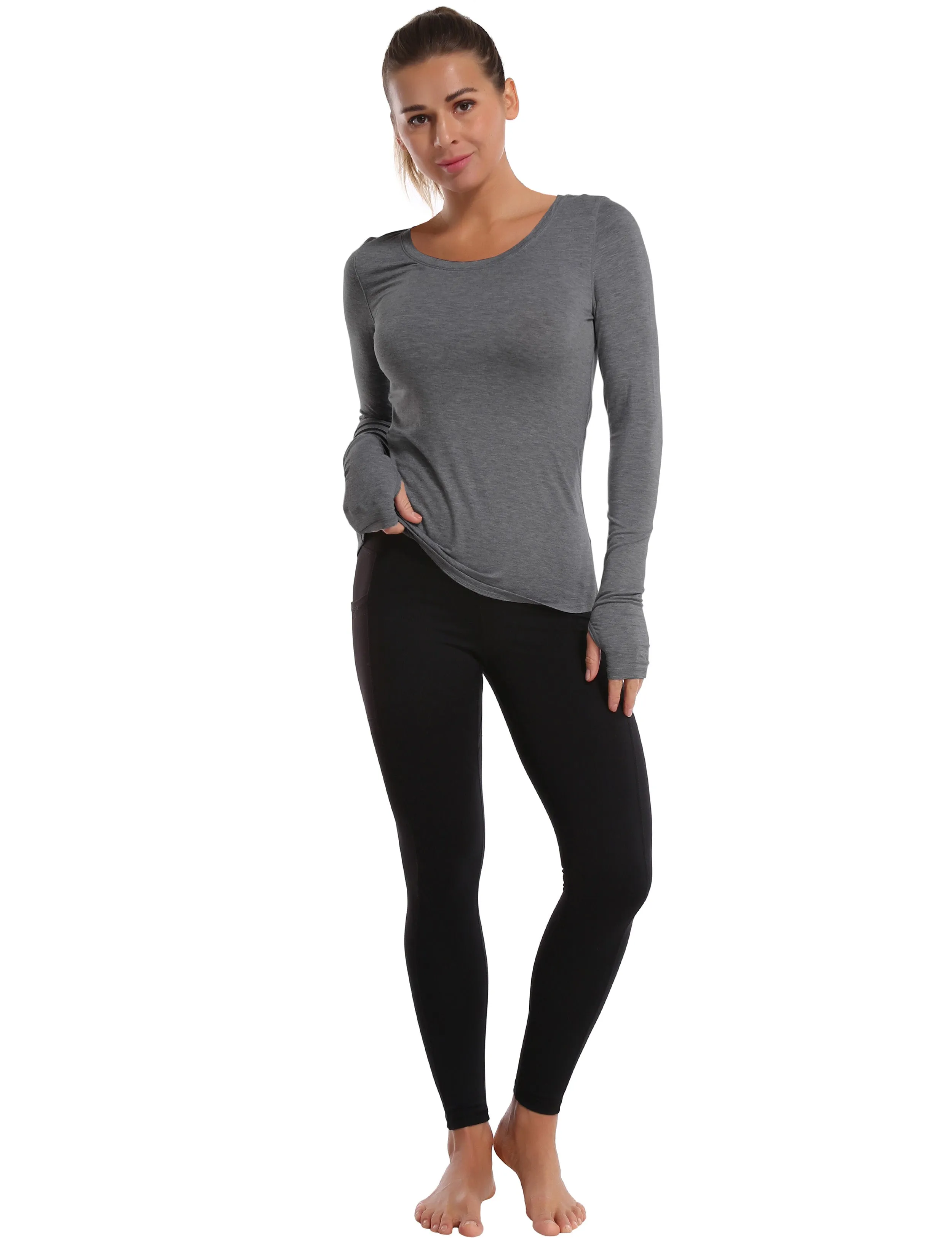 Athlete Long Sleeve Tops heathercharcoal_Golf