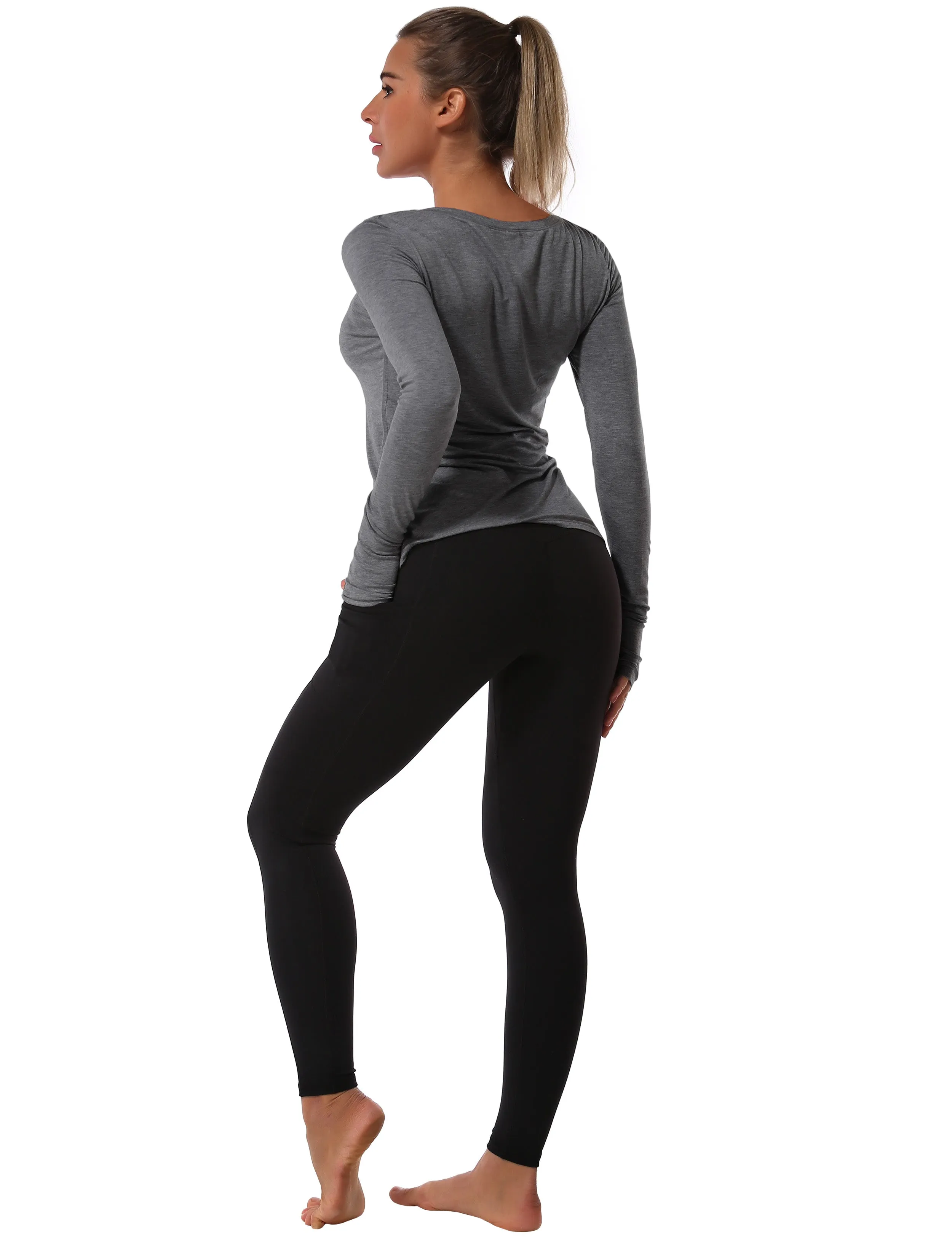 Athlete Long Sleeve Tops heathercharcoal_Golf