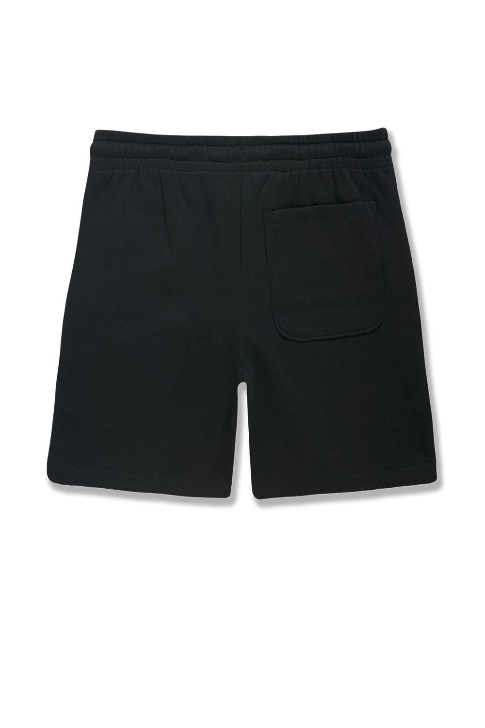 Big Men's Retro Paradise Tonal Shorts (Black)