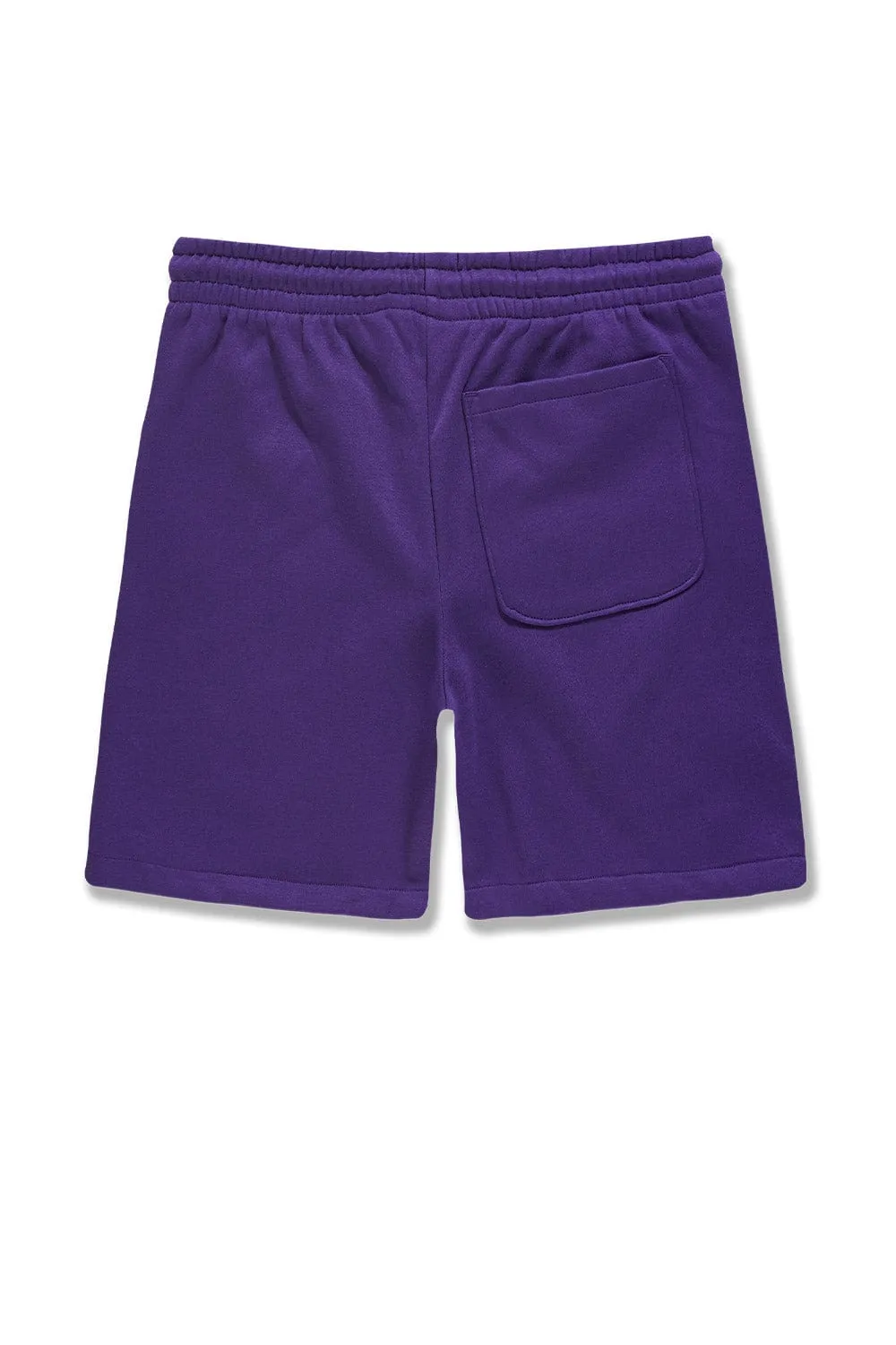 Big Men's Retro Paradise Tonal Shorts (Purple)