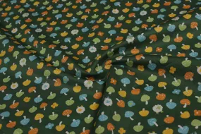 Bottle Green Quirky Cotton Poplin Fabric