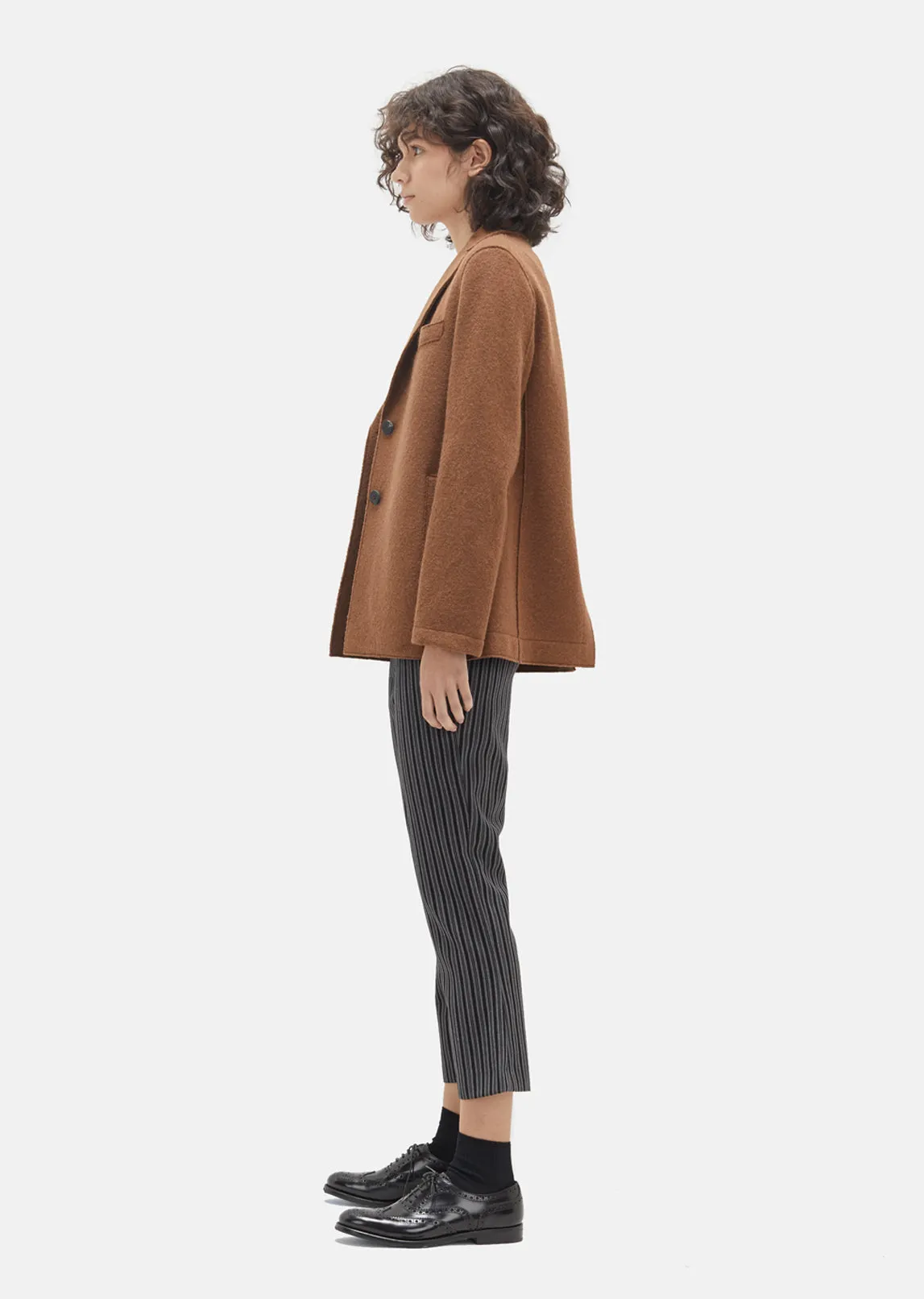 Boxy Alpaca Wool Blazer