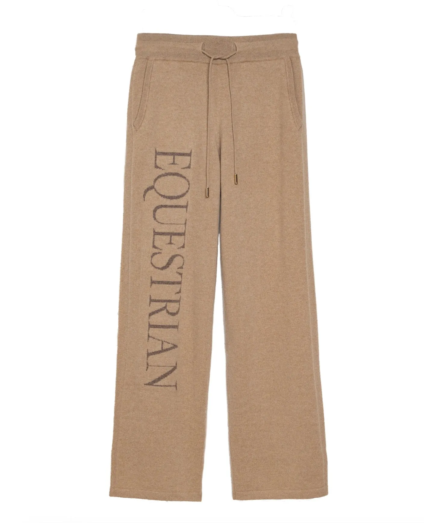 CASHMERE EQUESTRIAN JOGGER PANT LARGE CAMEL