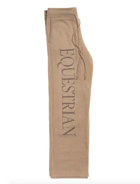 CASHMERE EQUESTRIAN JOGGER PANT LARGE CAMEL