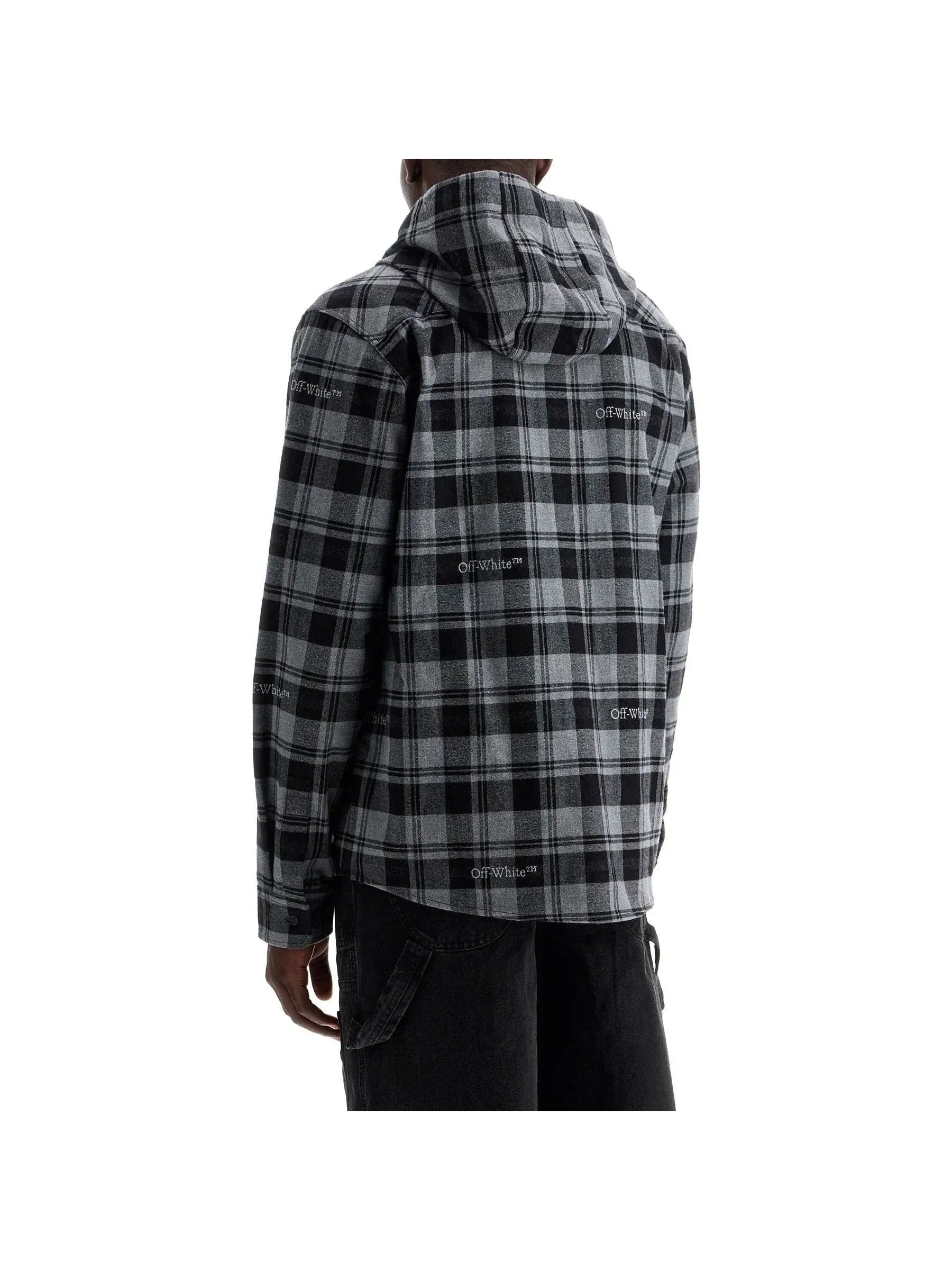 Checked Flannel Overshirt Hood