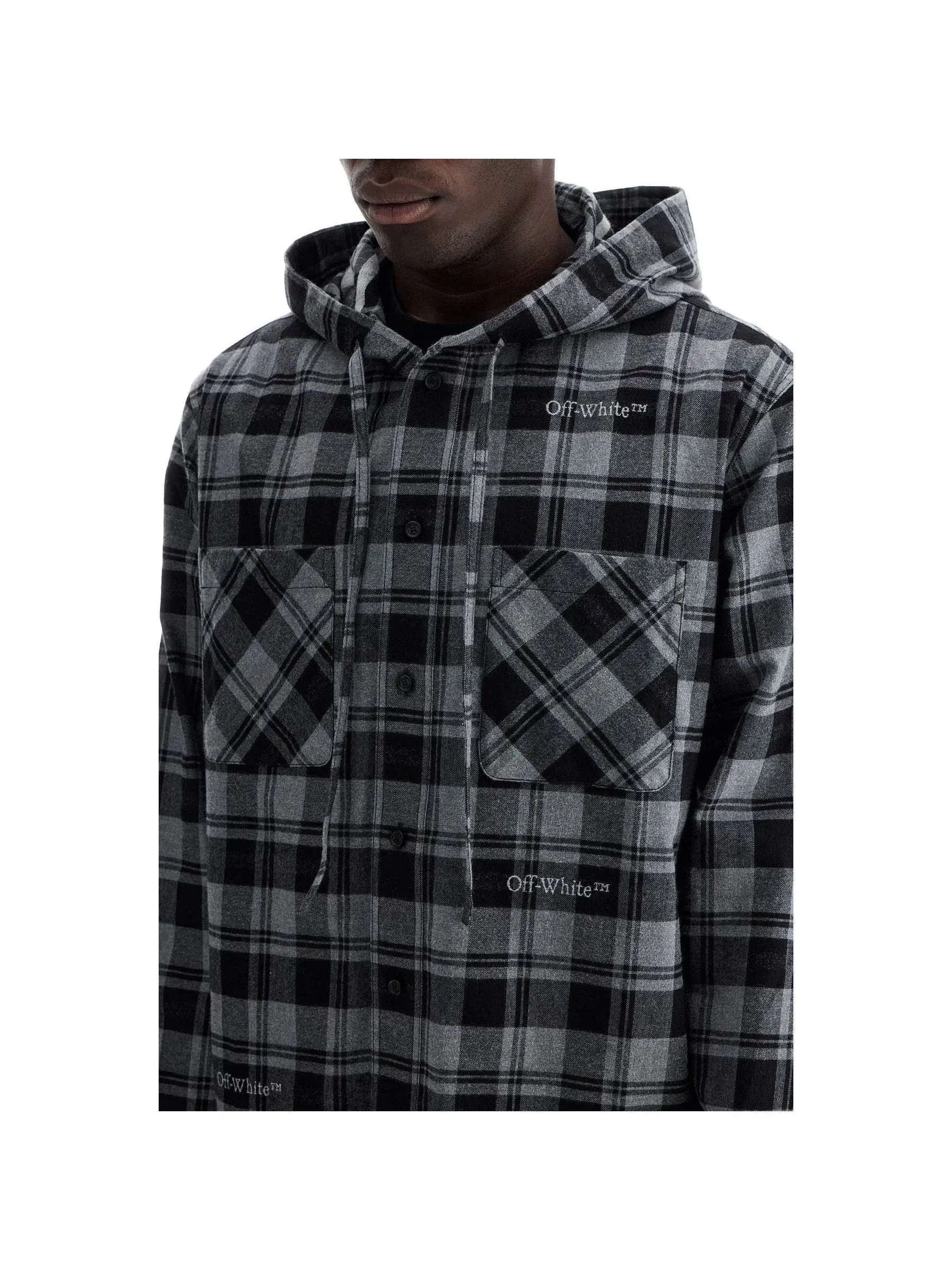 Checked Flannel Overshirt Hood