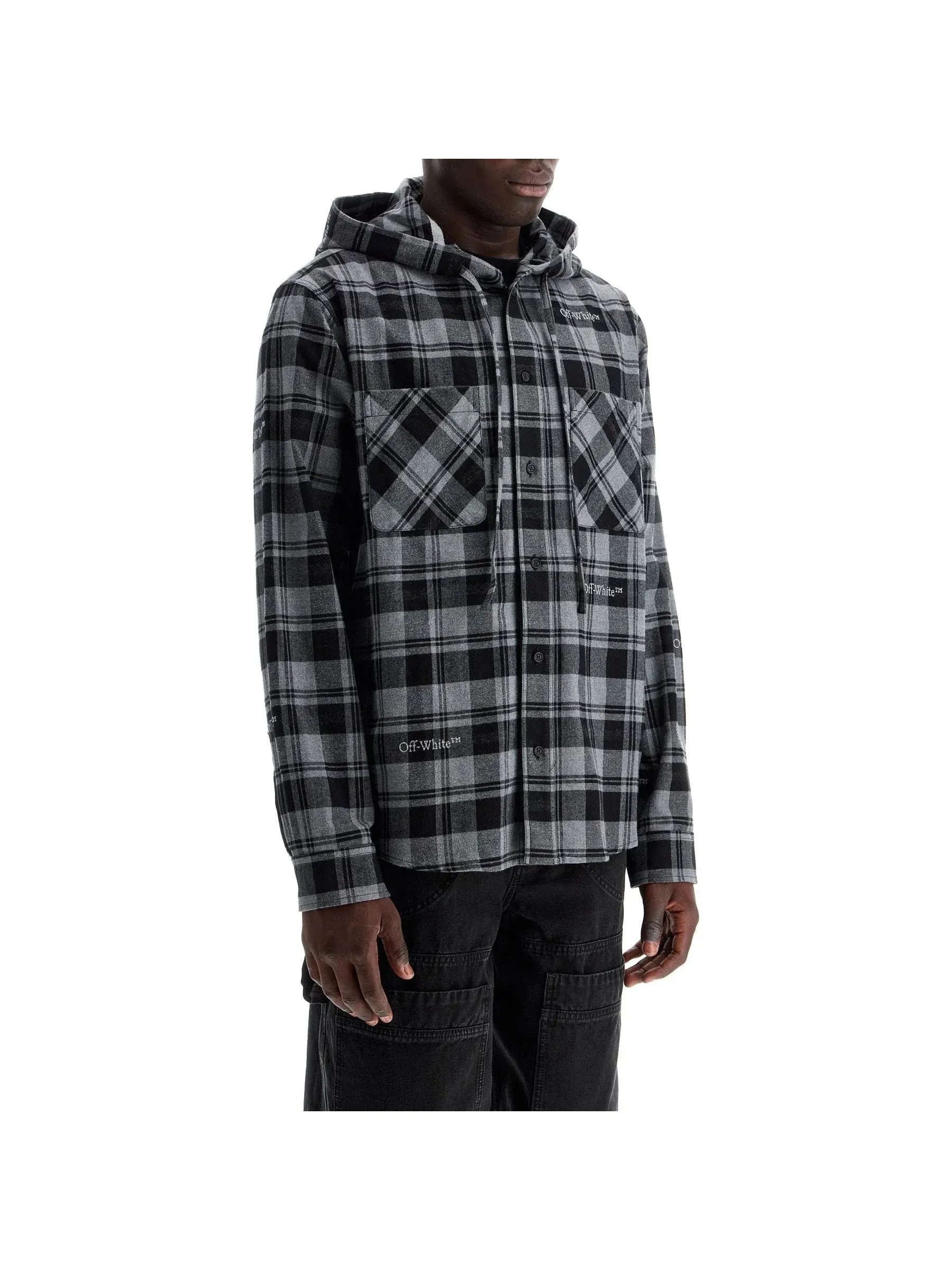 Checked Flannel Overshirt Hood