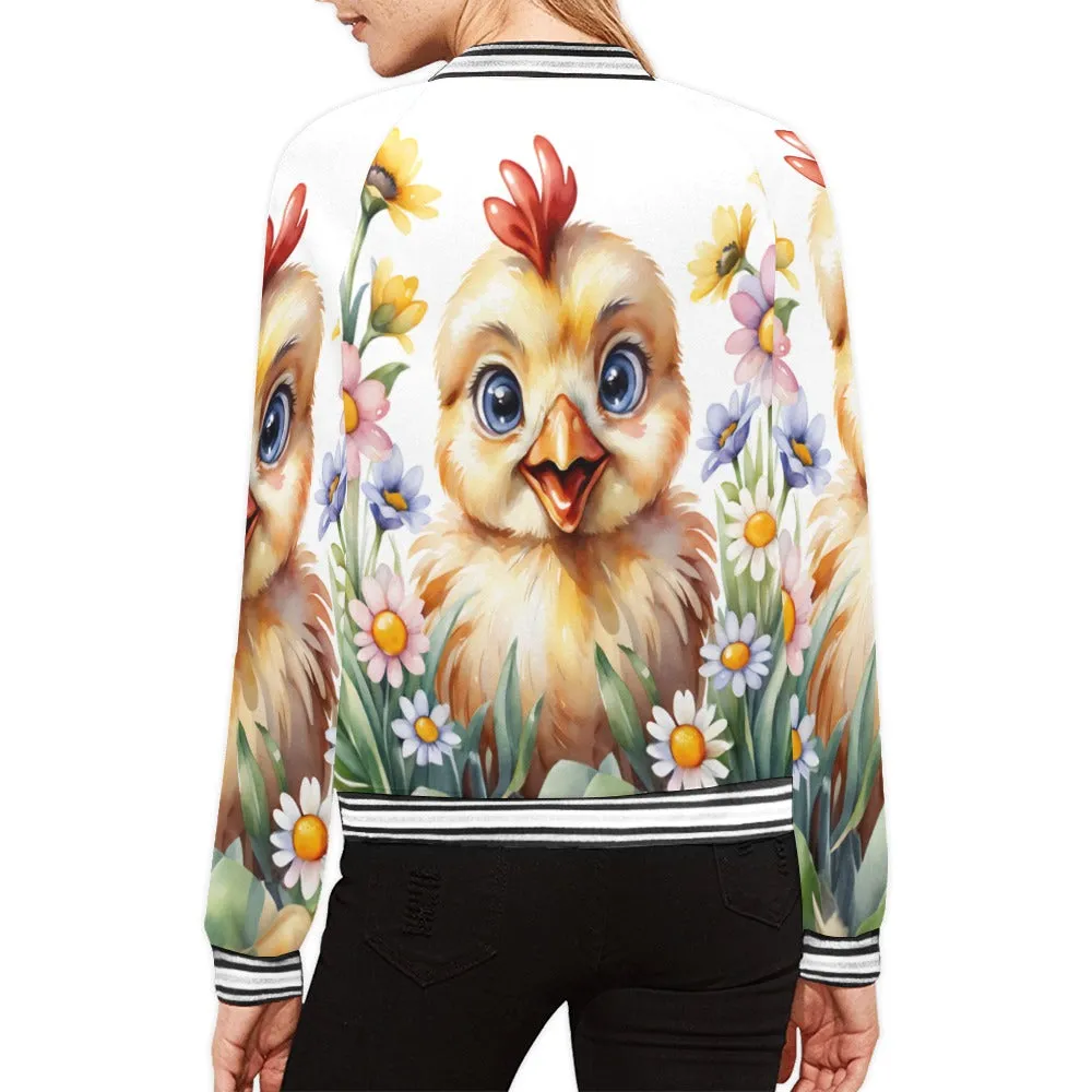 Chicken awd301 Bomber Jacket for Women