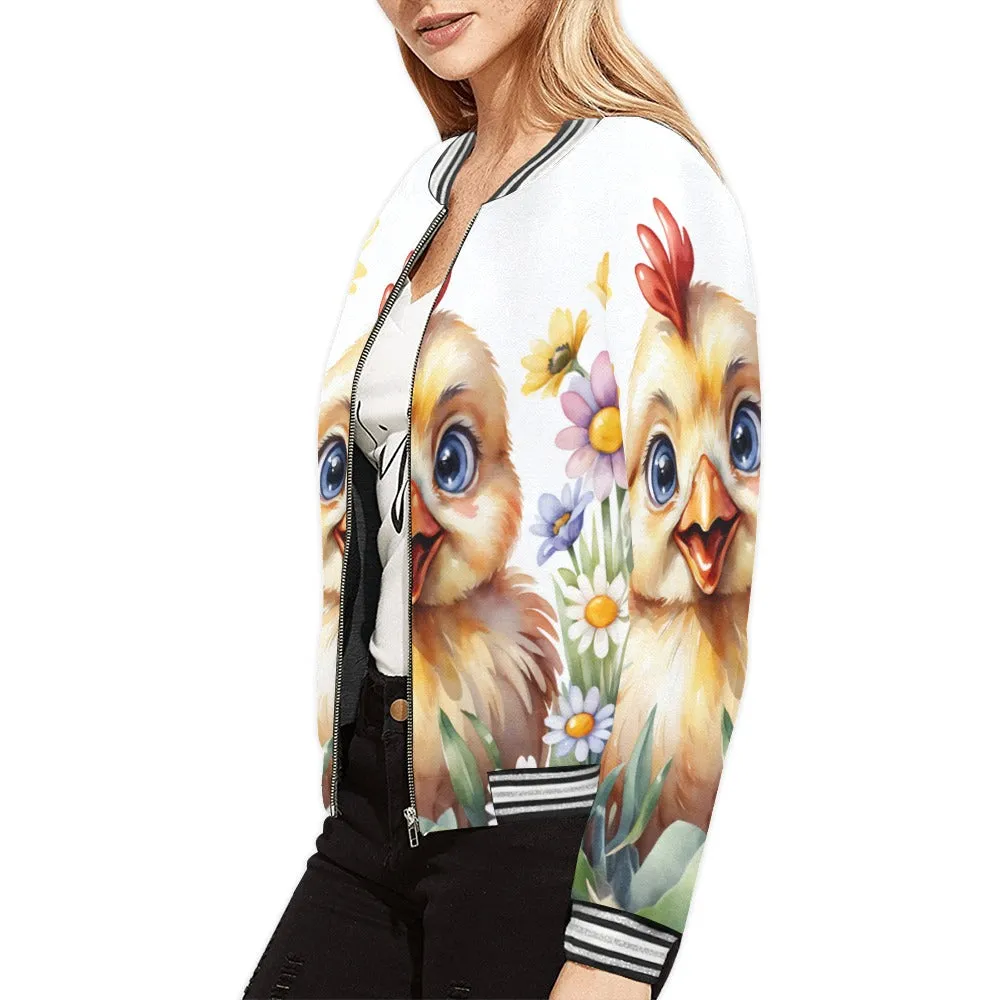 Chicken awd301 Bomber Jacket for Women