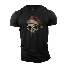 Christmas Skeleton Graphic Men's Fitness T-shirts