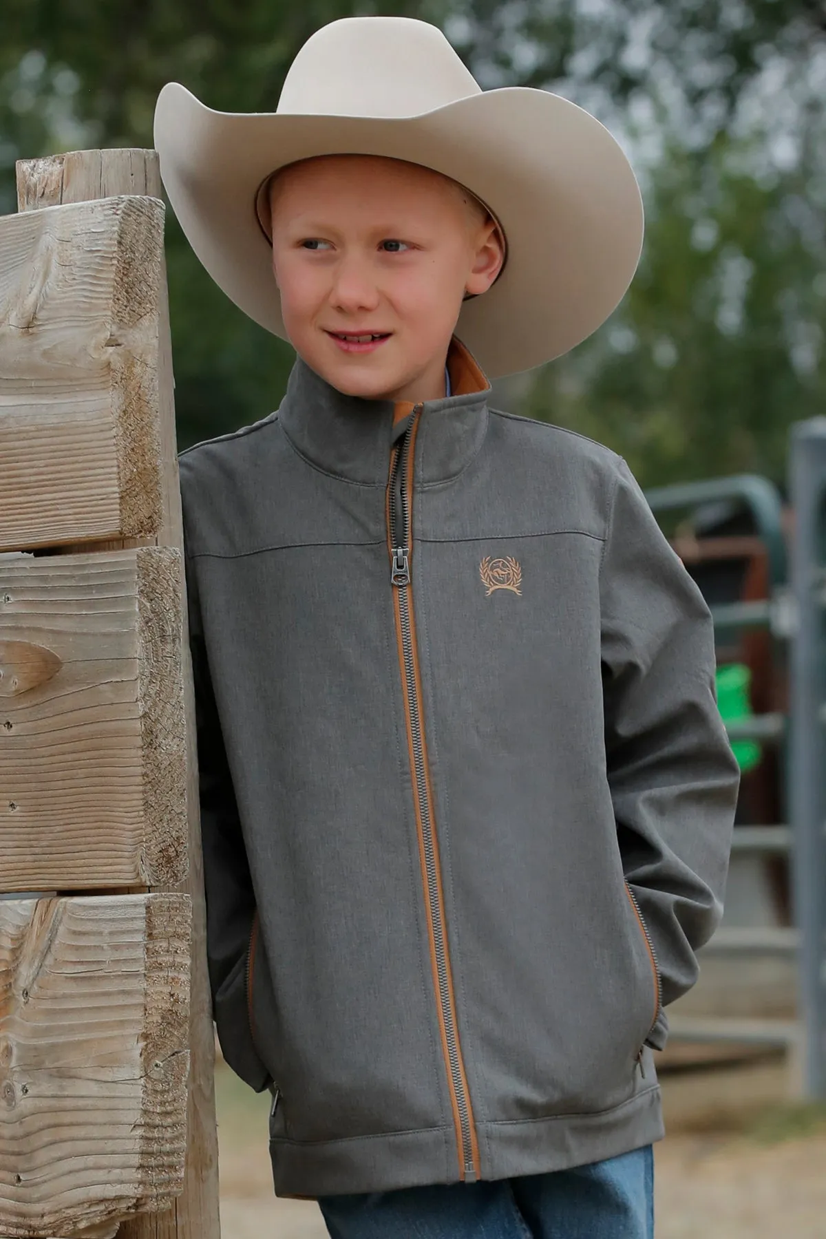 Cinch Boy's Gray Match Dad Bonded Jacket