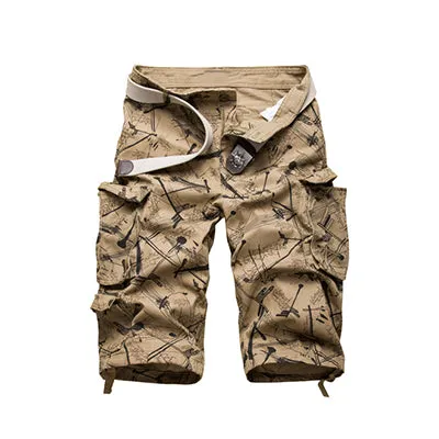 Cotton Cargo Retro Multi Pocket Style Men Shorts