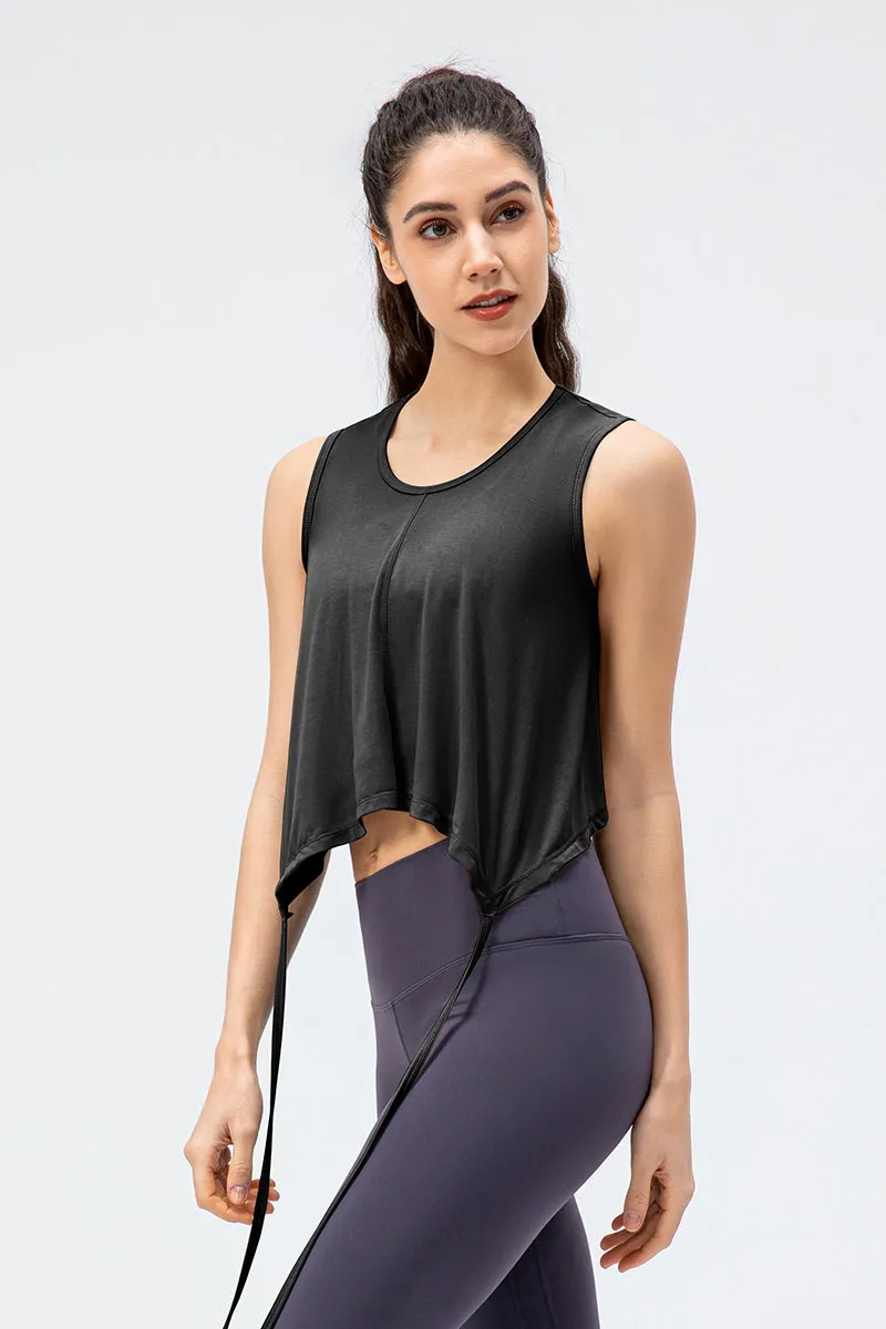 Cropped Tank Tops with Bandage