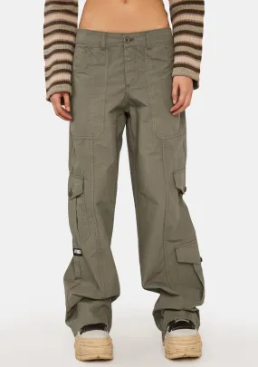 Eve Olive Y2K Cargo Pants