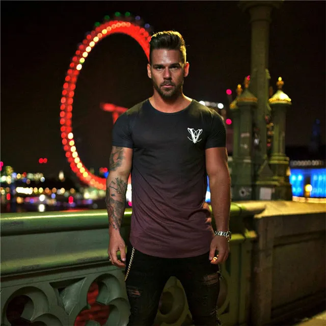 Fashion Gradient Colour T-Shirt for Men