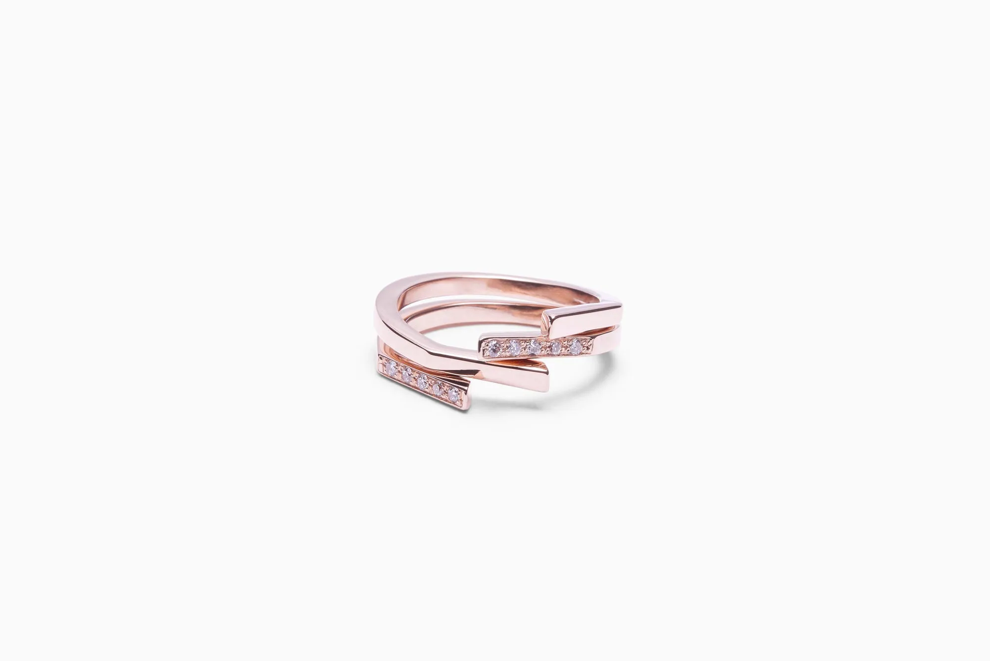 Frost 18K Rosegold Ring w. Lab-Grown Diamonds