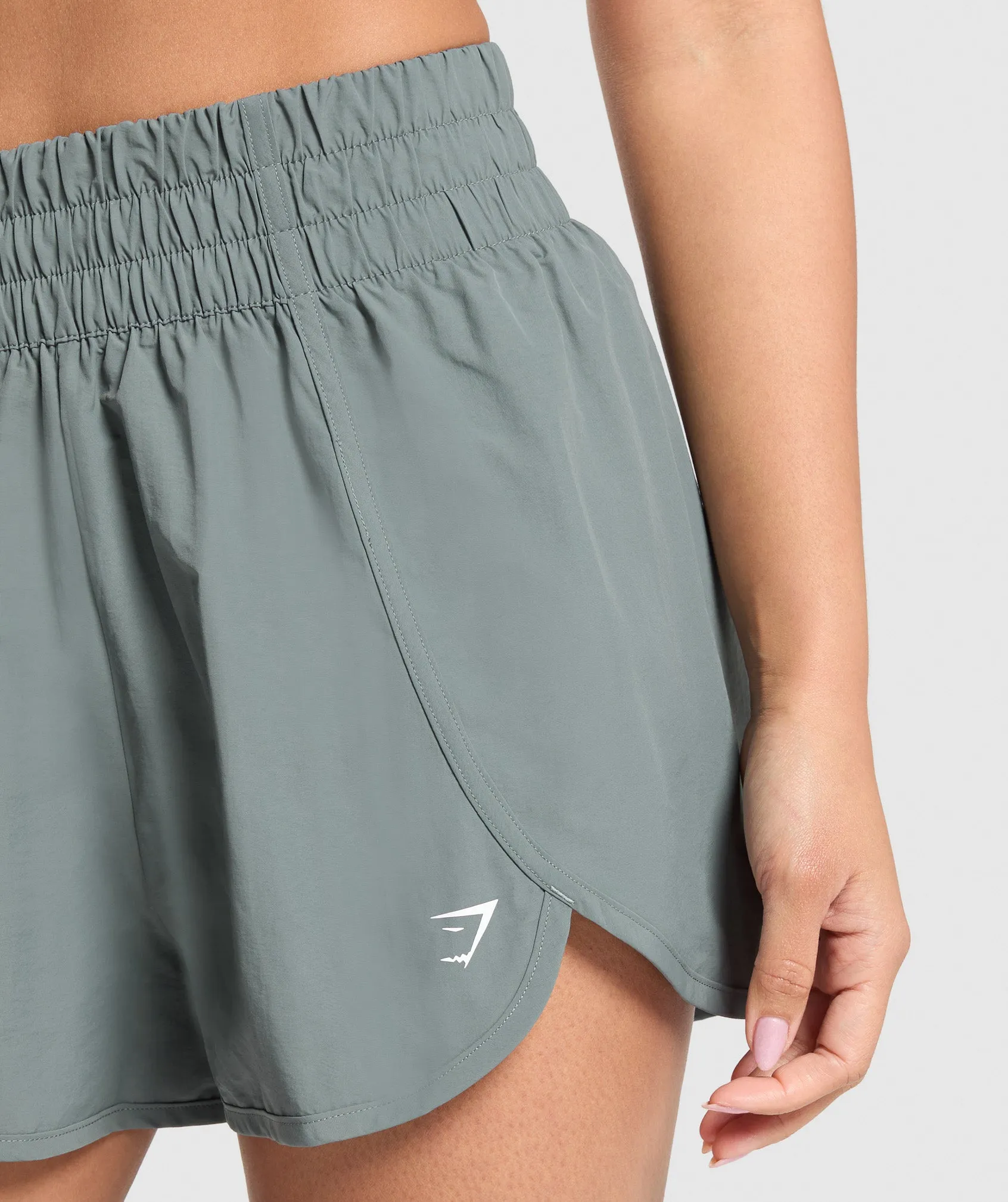 Gymshark Retro Waistband Shorts - Cargo Teal