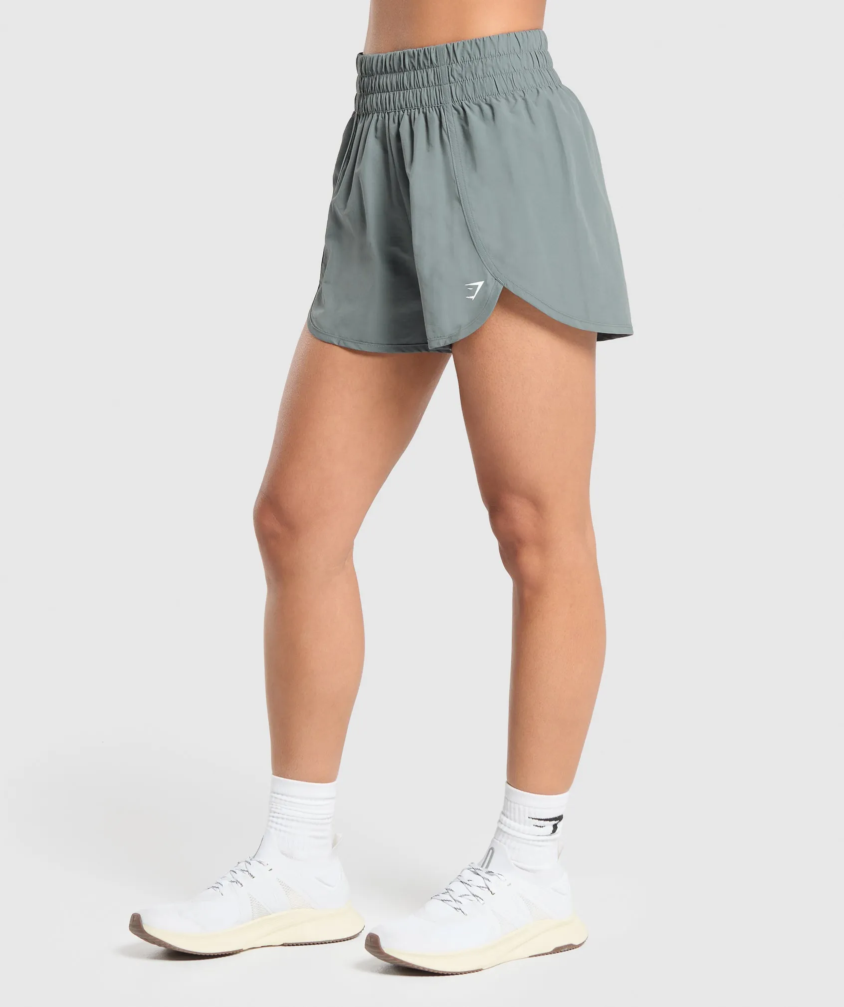 Gymshark Retro Waistband Shorts - Cargo Teal