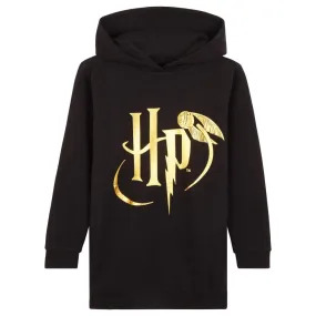 Harry Potter Hoodie Dress for Girls and Teens, Cotton Oversized Jumper