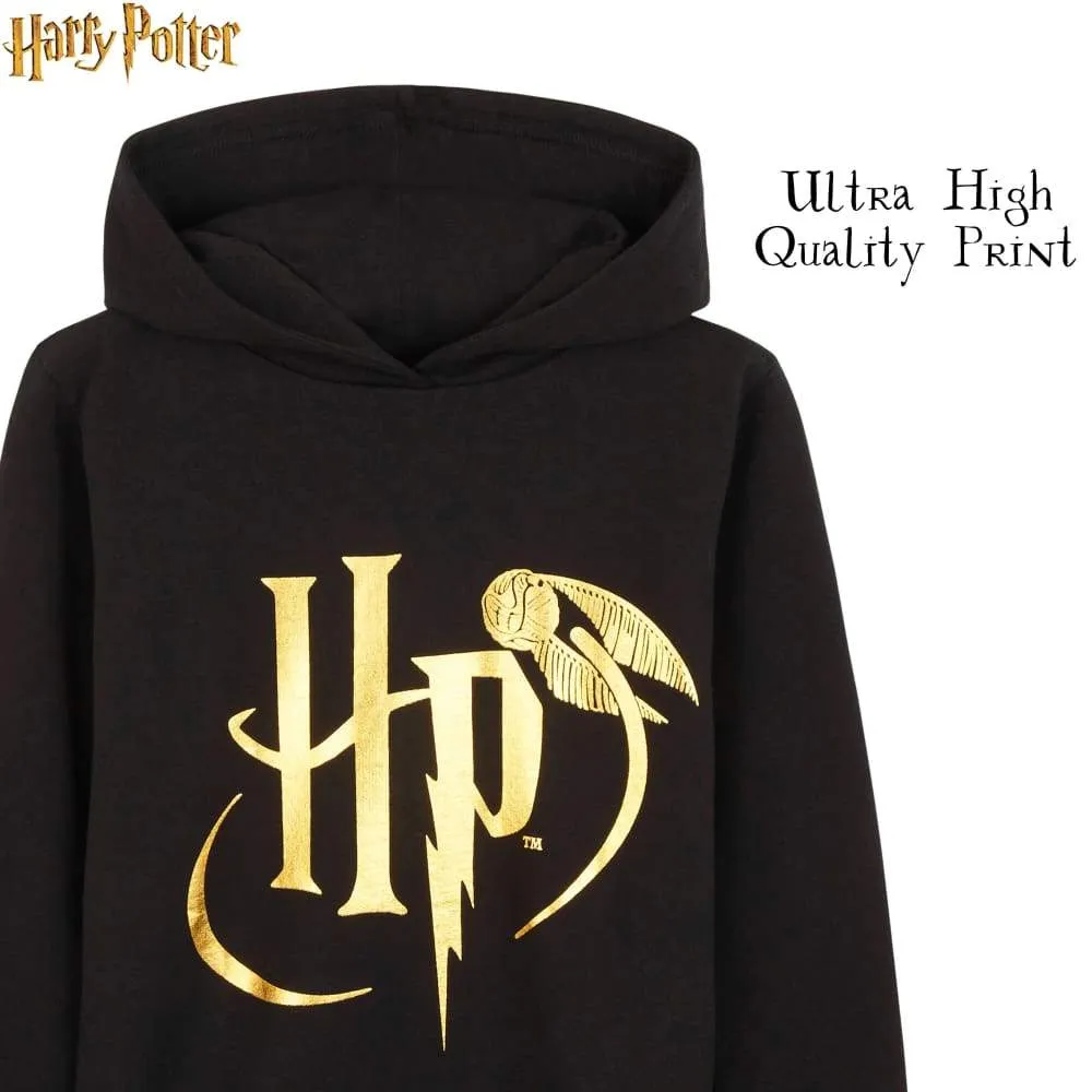 Harry Potter Hoodie Dress for Girls and Teens, Cotton Oversized Jumper