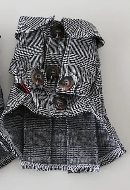 houndstooth trench jacket