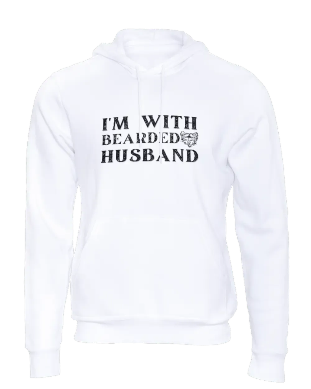 I'm With Bearded Husband/Bearded Husband Couple Hoodie