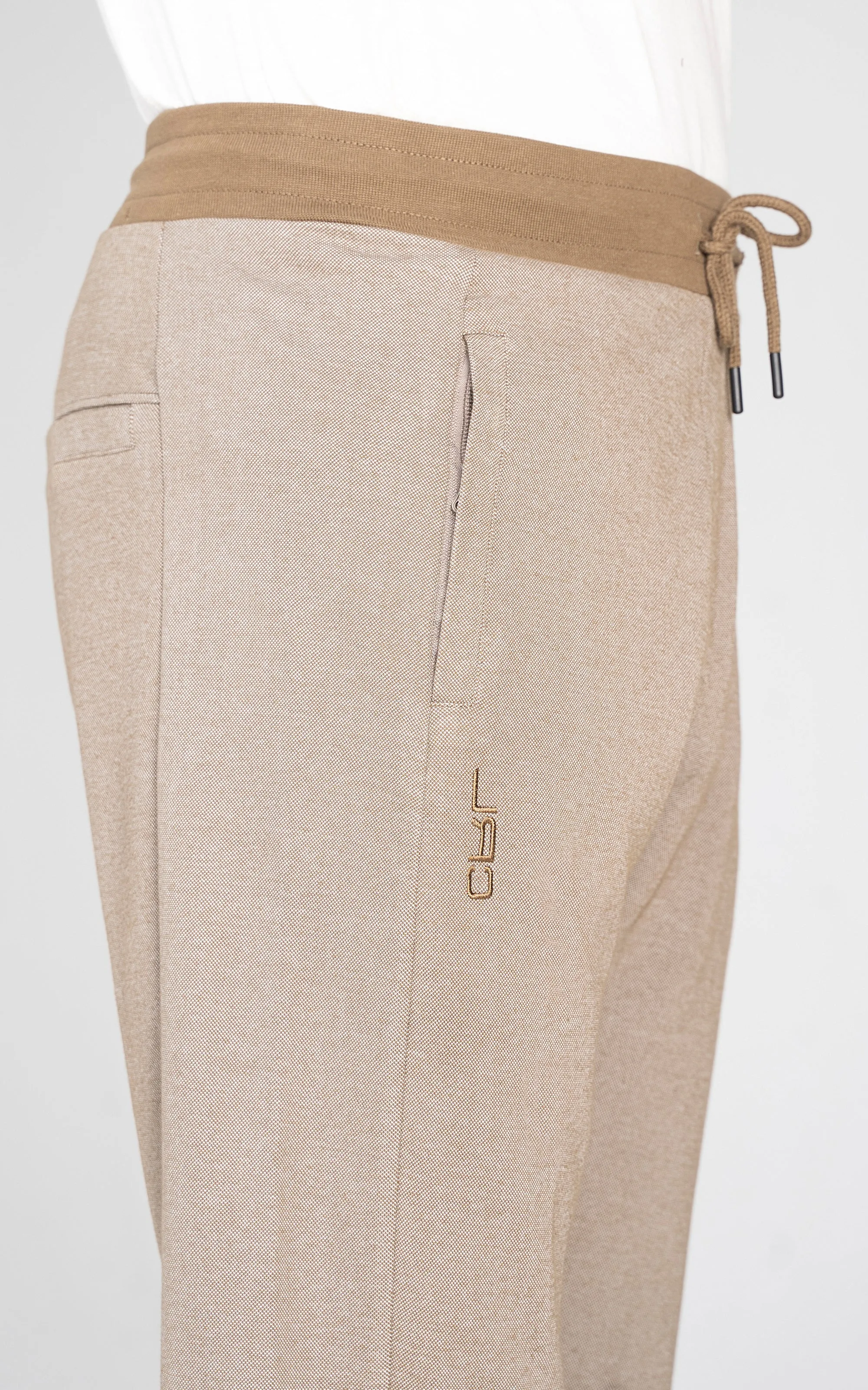 INTERLOCK JOGGER TROUSER KHAKI MELANGE