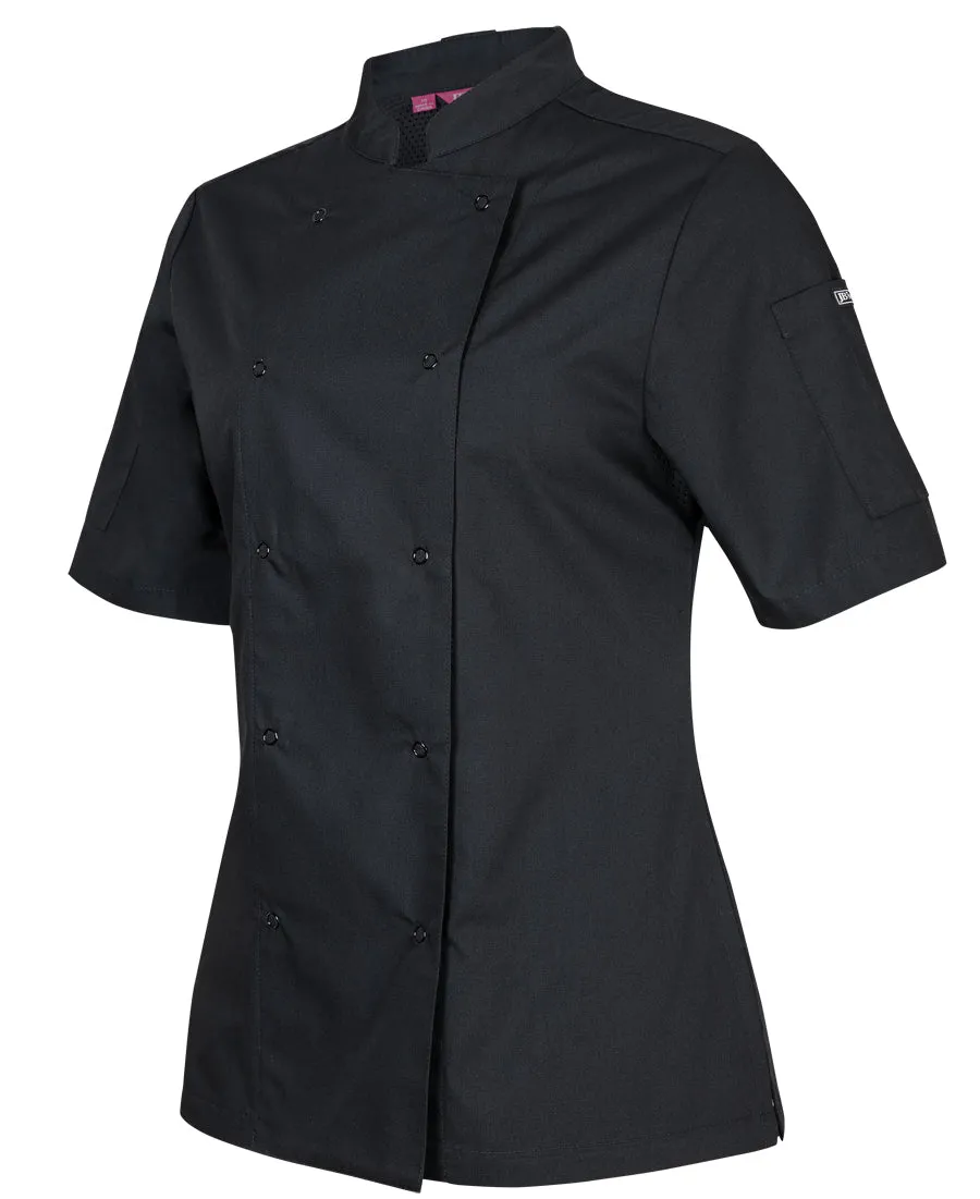 JB'S Ladies S/S Snap Button Chef Jacket (5CJS1)