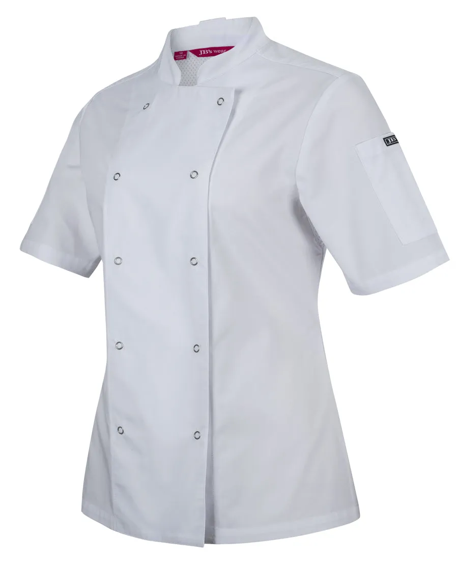 JB'S Ladies S/S Snap Button Chef Jacket (5CJS1)