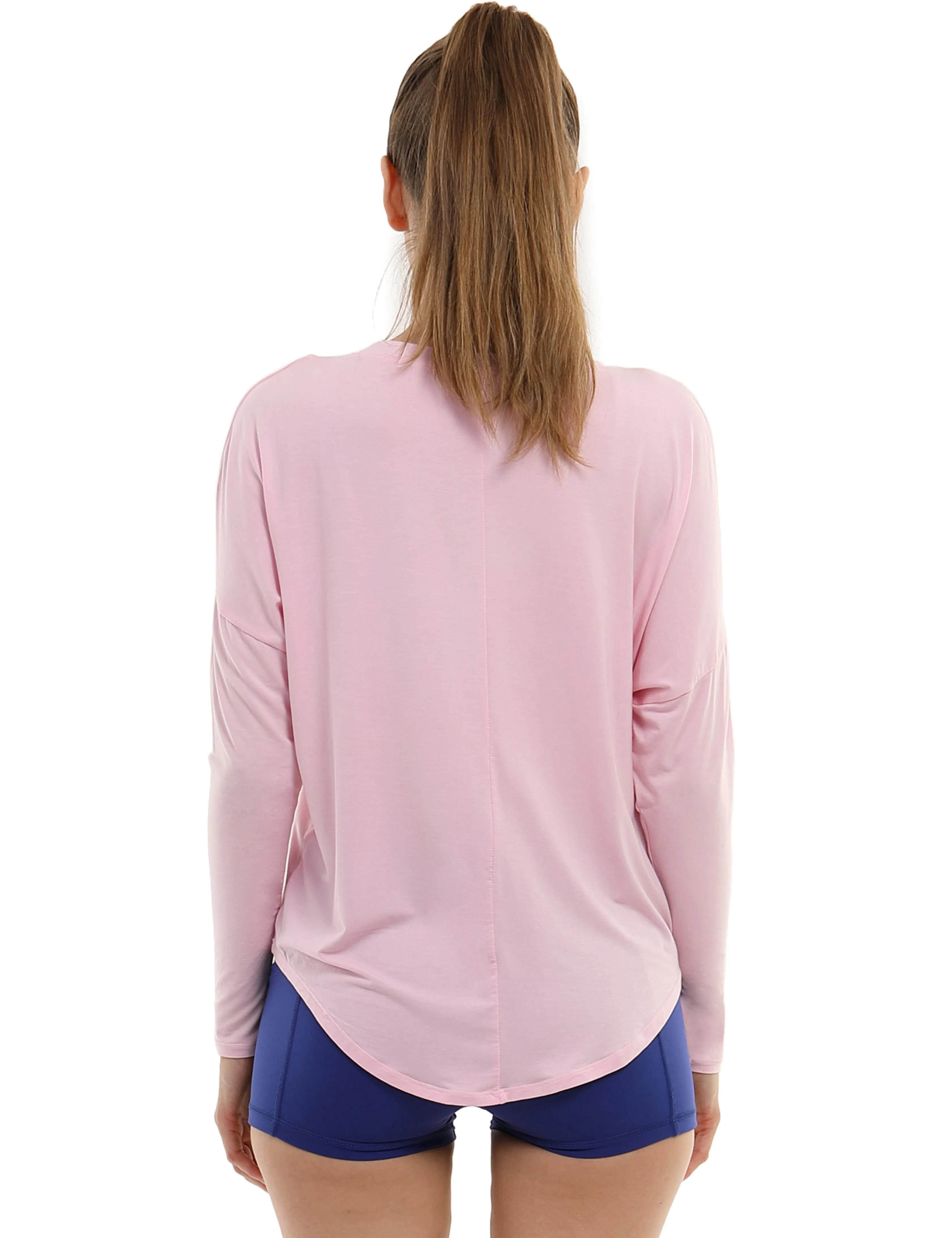 Jogging Batwing Tunic Tops lightpink_Jogging