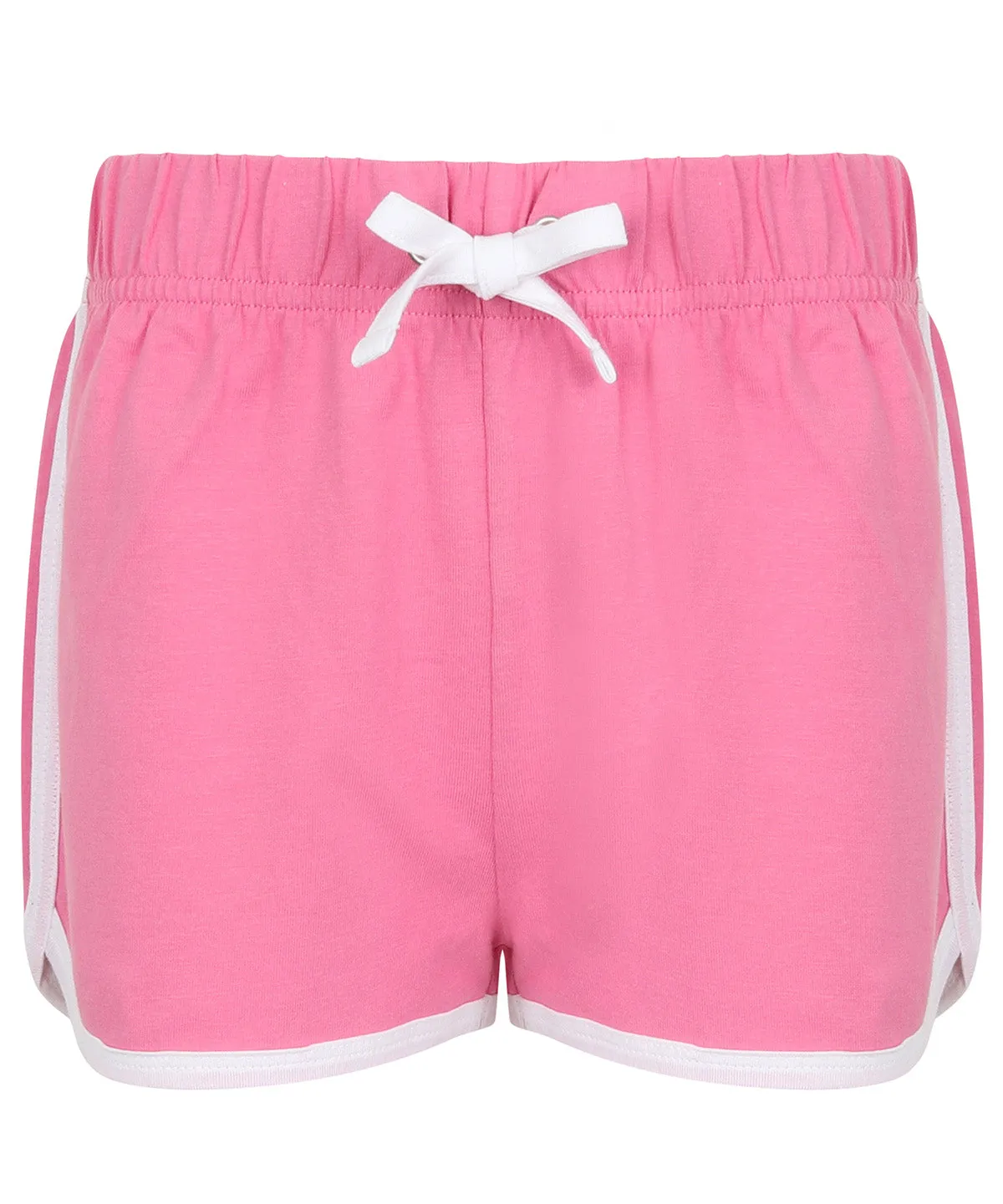 Kids retro shorts | Bright Pink/White