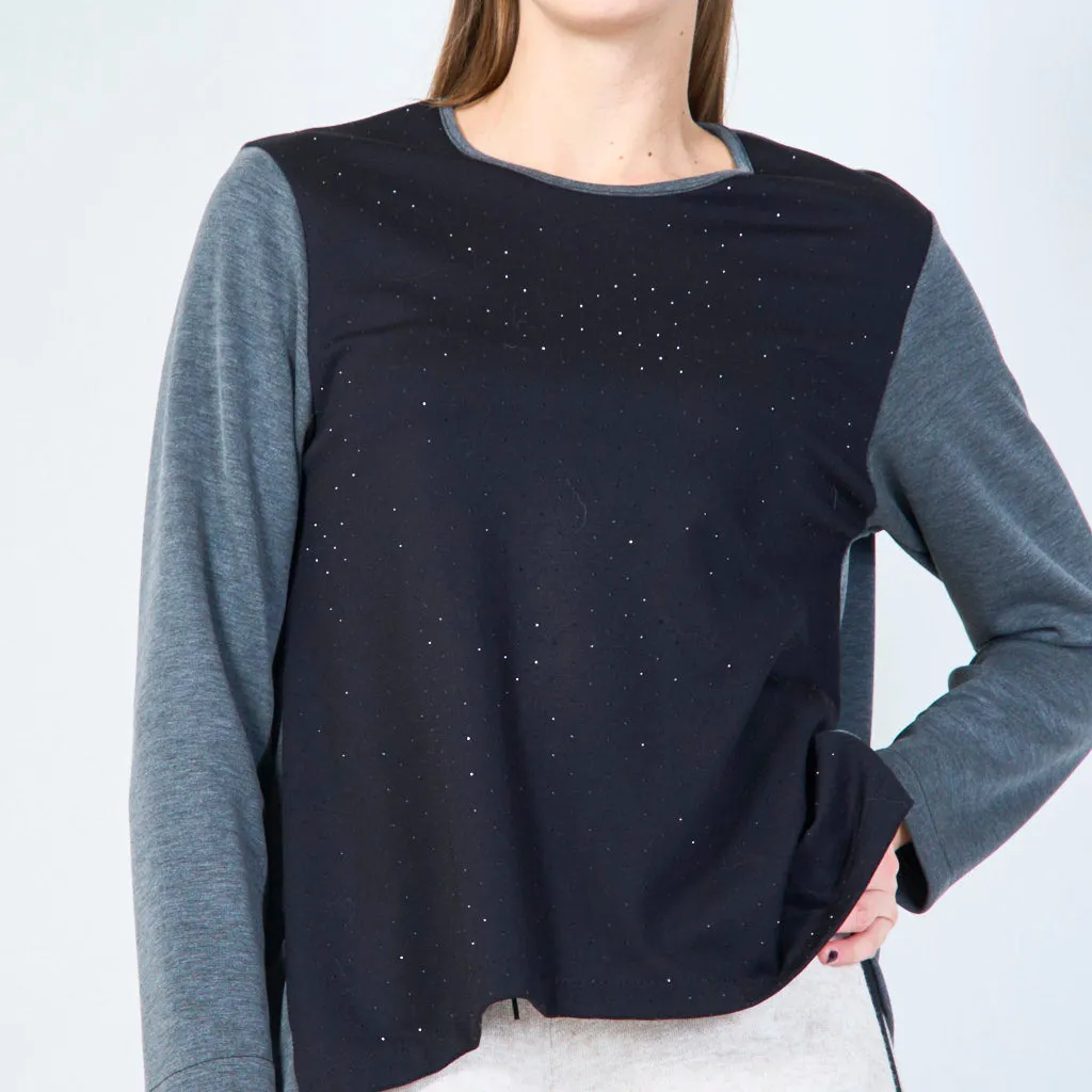 Layered asymmetrical sweatshirt wholesale