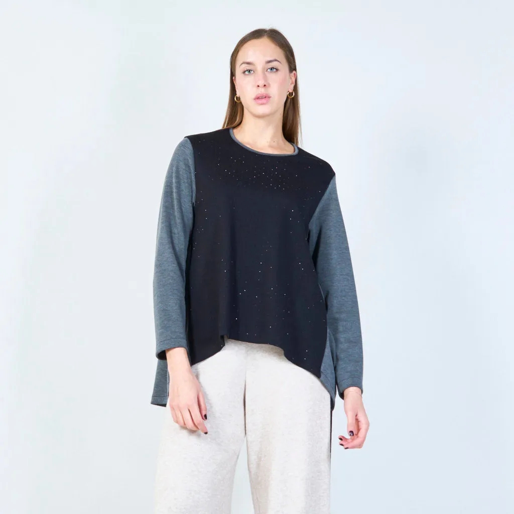 Layered asymmetrical sweatshirt wholesale