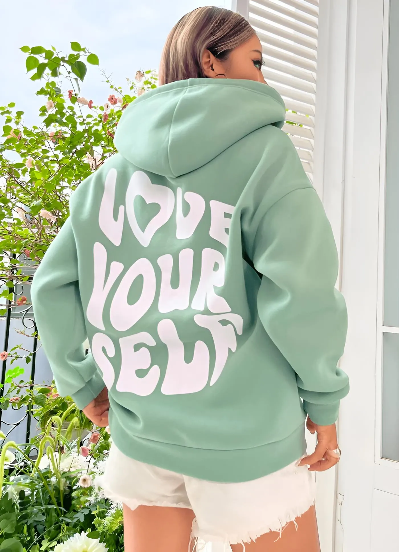 Love Yourself Mint Green Hoodie