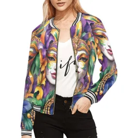 Mardi Gras awd442 Bomber Jacket for Women