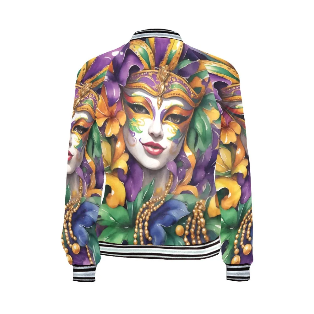 Mardi Gras awd442 Bomber Jacket for Women