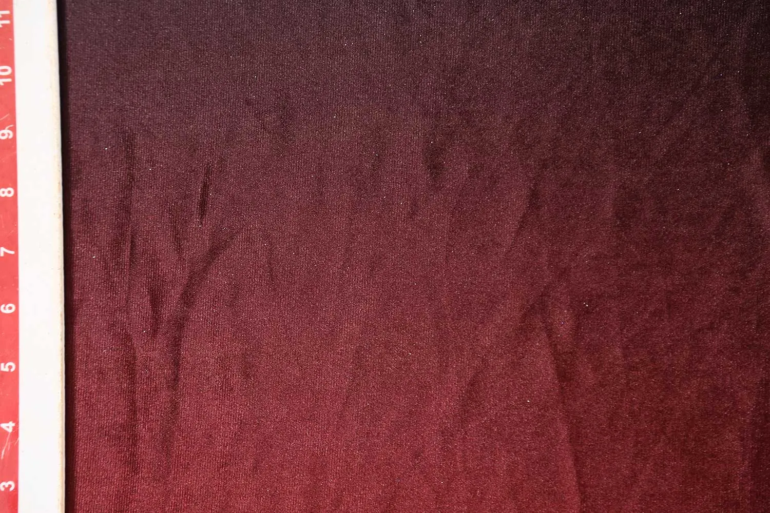 Maroon & Dark Navy Blue Double Shade Velour Knitted Fabric