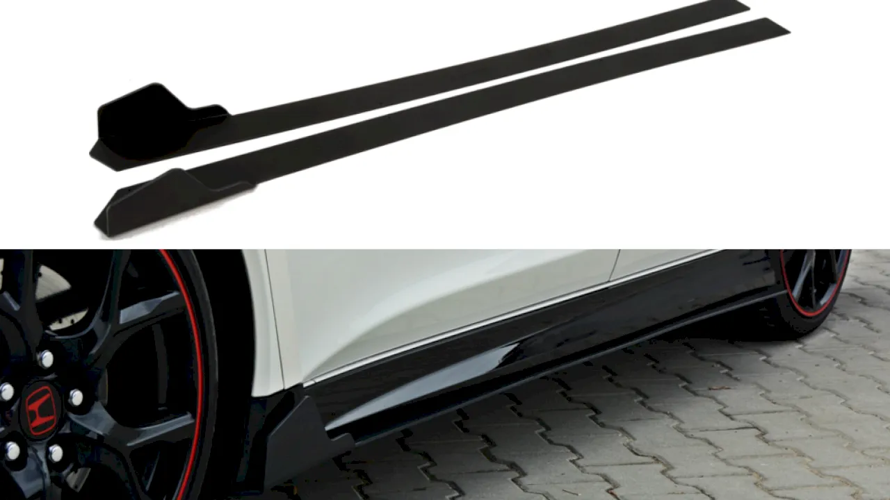 Maxton Design - RACING SIDE SKIRTS DIFFUSERS HONDA CIVIC IX TYPE R (2015-2017)