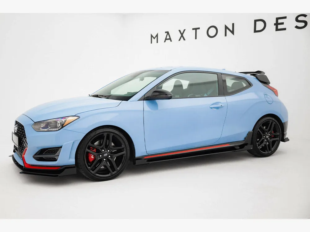 Maxton Design - Street PRO Side Skirts Diffusers   Flaps Hyundai Veloster N Mk2