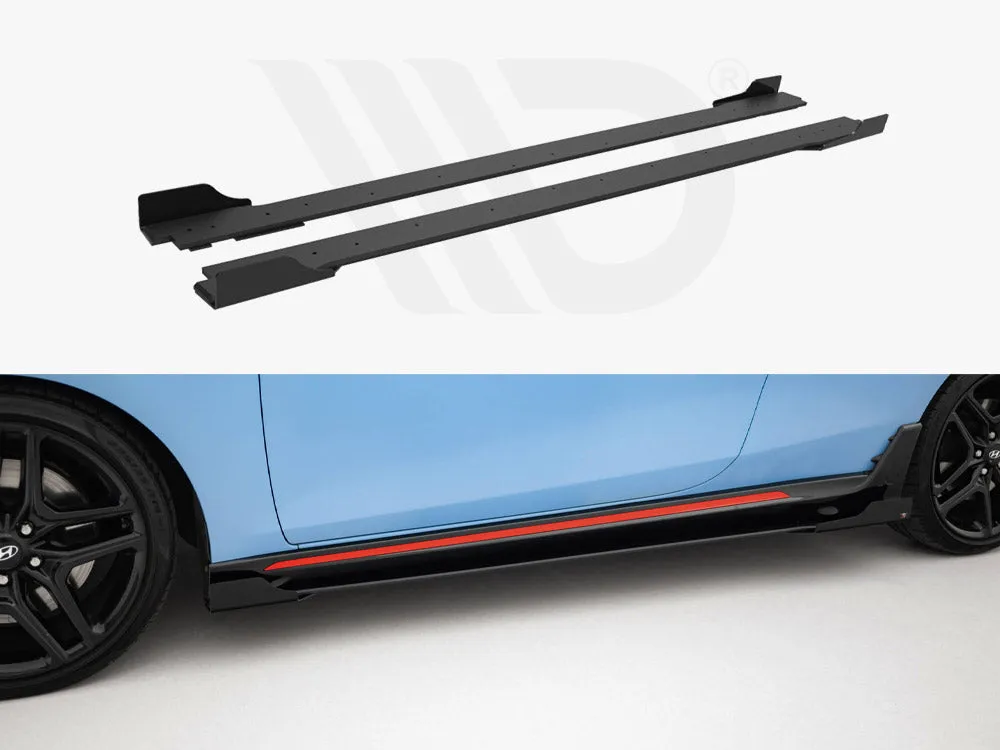 Maxton Design - Street PRO Side Skirts Diffusers   Flaps Hyundai Veloster N Mk2