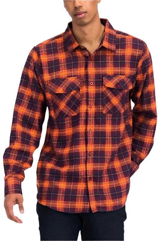 Mens Plaid Flannel Shirts Long Sleeve