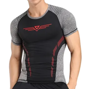 Mens Quick-drying Breathable Skinny Fit Tops Fitness Training Jogging Sport T-shirt