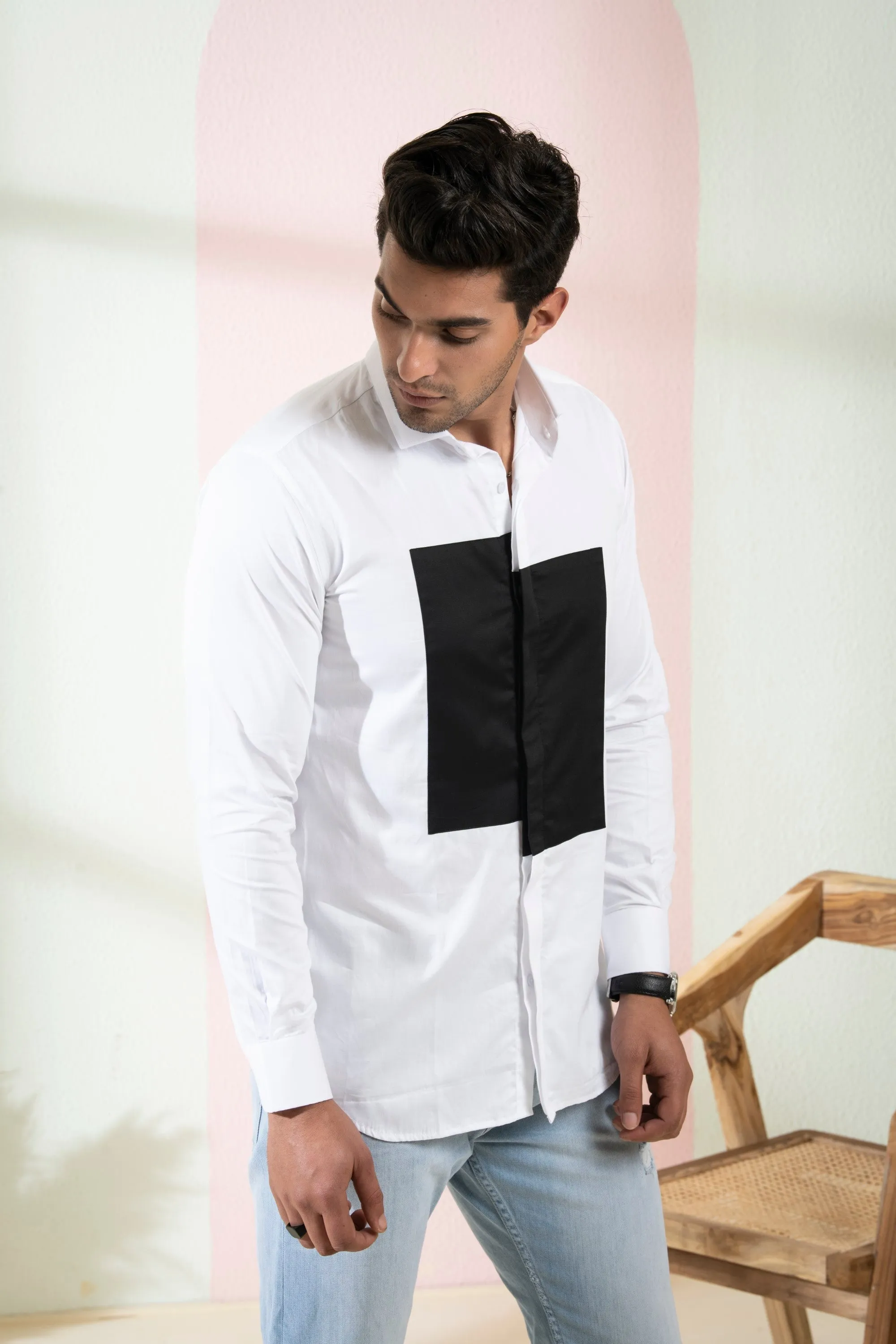 Men's White Color Elysian Shirt Full Sleeves Casual Shirt - Hilo Design