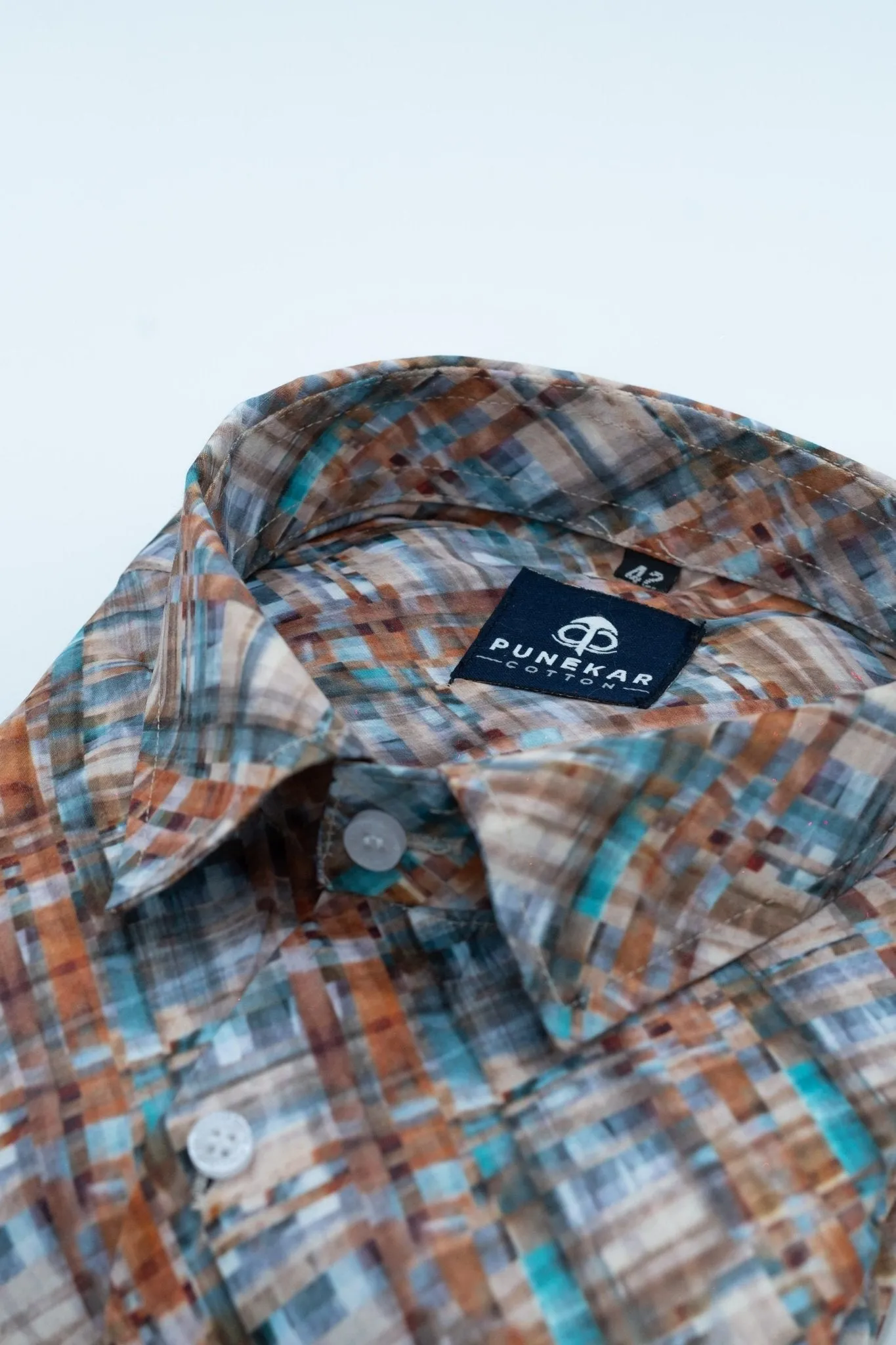 Multi Color Box Printed Shirt For Men