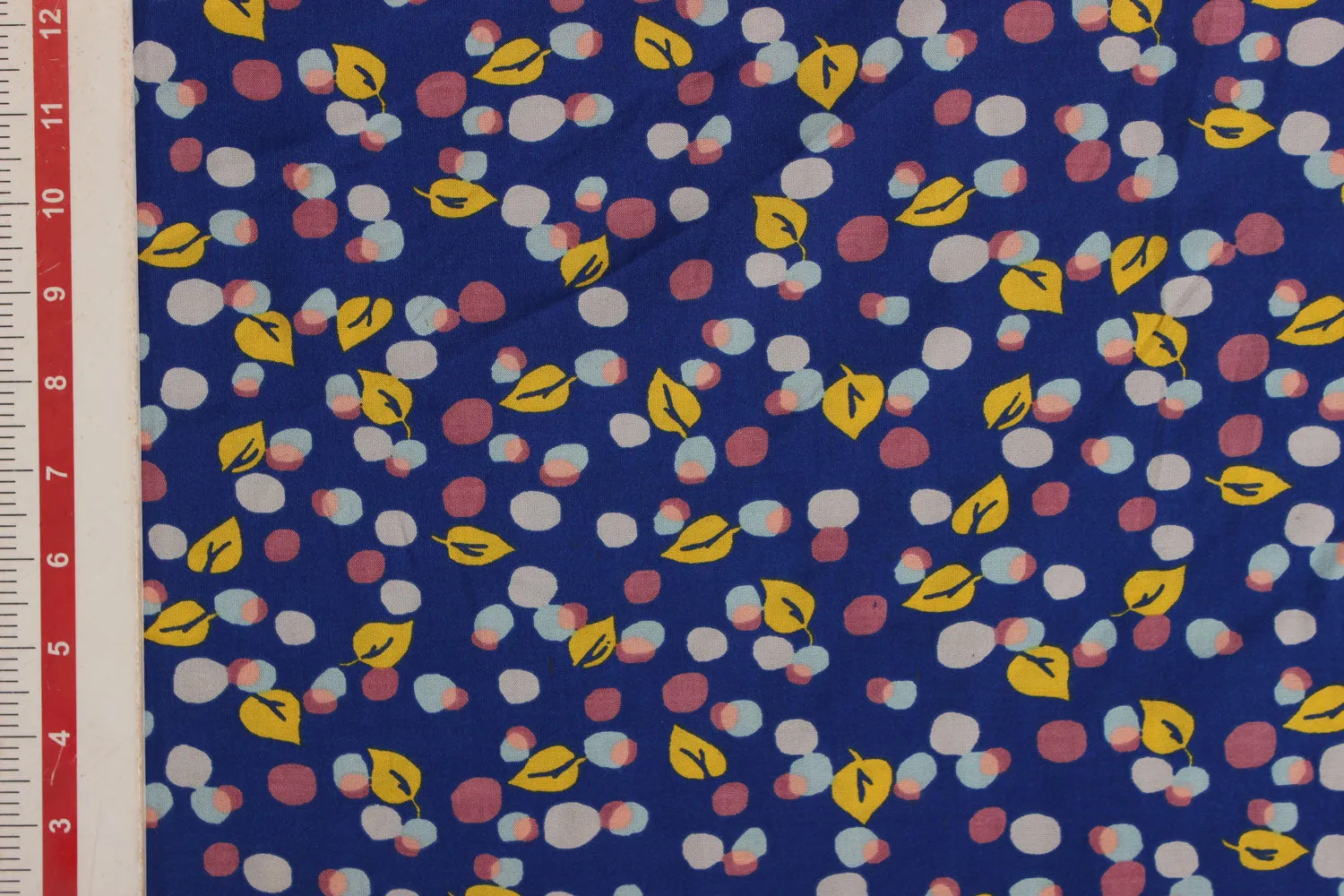 Multicolor Motifs Printed Rayon Fabric