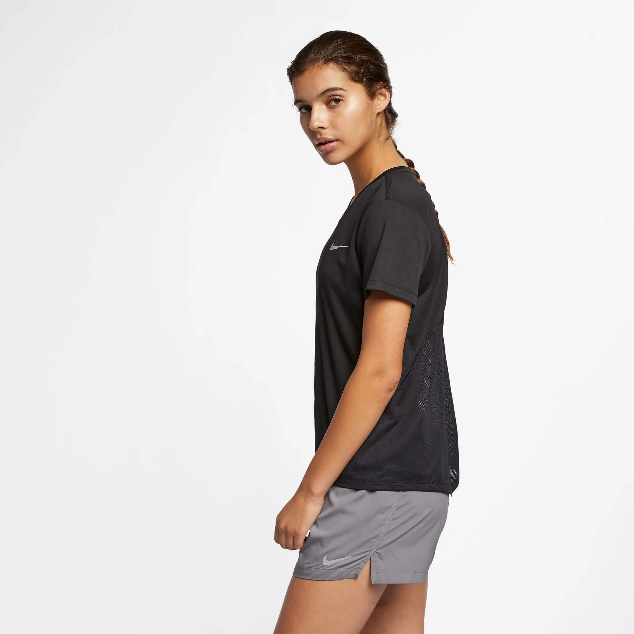 Nike | Women's Miler Short-Sleeve Running Top - Black